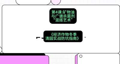 第4节：【替代方案】矿物油与广谱杀菌剂的&ldquo;混搭艺术&rdquo;，课程：《经济作物冬季清园&middot;实战防坑指南》#识农AI