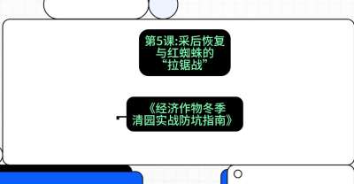 第5节：【柑橘清园】采后恢复与红蜘蛛的&ldquo;拉锯战&rdquo;，课程：《经济作物冬季清园&middot;实战防坑指南》#识农AI