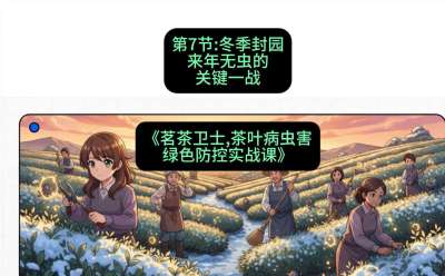 第07节：冬季封园&mdash;&mdash;来年无虫的关键一战，课程：《茗茶卫士&mdash;&mdash;茶叶病虫害绿色防控实战课》#识农AI